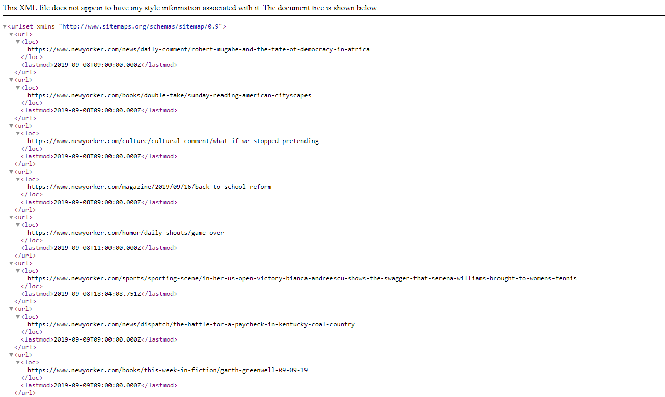 Xml sitemap 1