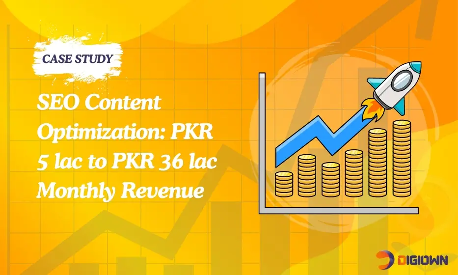 Seo content optimization case study: pkr 5 lac to pkr 36 lac monthly revenue